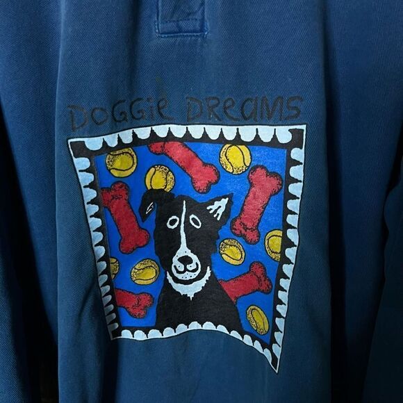 VTG WEK USA Doggie Dreams Sweatshirt Medium - Picture 2 of 4